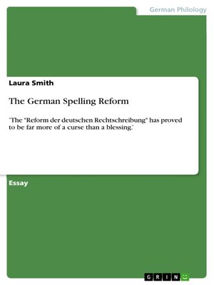 cover image of The German Spelling Reform